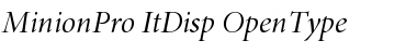 Download Minion Pro Italic Display Font