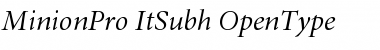 Download Minion Pro Italic Subhead Font