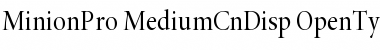Download Minion Pro Medium Cond Display Font Title Preview