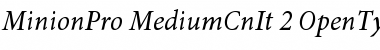 Download Minion Pro Medium Cond Italic Font