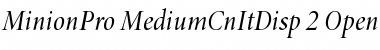 Download Minion Pro Medium Cond Italic Display Font
