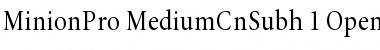 Download Minion Pro Medium Cond Subhead Font