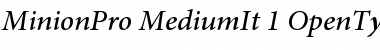 Download Minion Pro Medium Italic Font