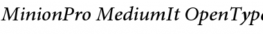 Download Minion Pro Medium Italic Font Title Preview