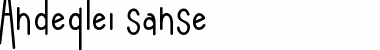 Download Andeglei san Regular Font Title Preview