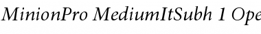 Download Minion Pro Medium Italic Subhead Font