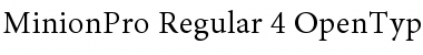Download Minion Pro Regular Font Title Preview
