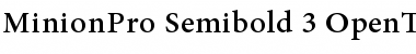 Download Minion Pro Semibold Font Title Preview