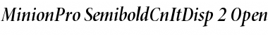 Download Minion Pro Semibold Cond Italic Display Font Title Preview