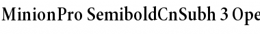 Download Minion Pro Semibold Cond Subhead Font