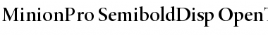 Download Minion Pro Semibold Display Font Title Preview
