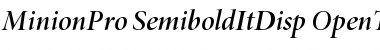Download Minion Pro Semibold Italic Display Font