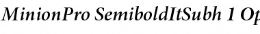 Download Minion Pro Semibold Italic Subhead Font