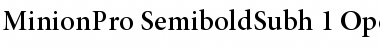 Download Minion Pro Semibold Subhead Font Title Preview