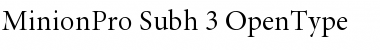 Download Minion Pro Subhead Font Title Preview