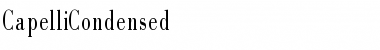 Download CapelliCondensed Regular Font Title Preview