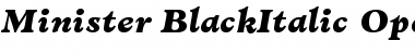Download Minister Black Italic Font