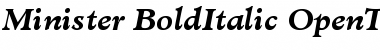 Download Minister Bold Italic Font
