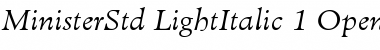 Download Minister Std Light Italic Font