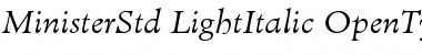 Download Minister Std Light Italic Font
