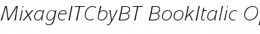 Download ITC Mixage Book Italic Font Title Preview