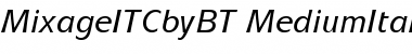 Download ITC Mixage Medium Italic Font Title Preview
