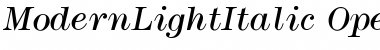Download Modern LightItalic Font
