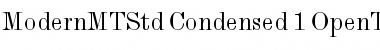 Download Monotype Modern Std Condensed Font Title Preview