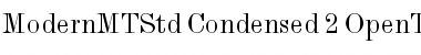 Download Monotype Modern Std Condensed Font Title Preview