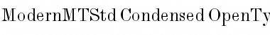 Download Monotype Modern Std Condensed Font Title Preview