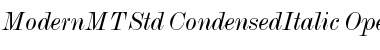 Download Monotype Modern Std Condensed Italic Font Title Preview