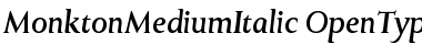 Download MonktonMediumItalic Regular Font