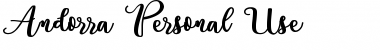 Download Andorra Personal Use Regular Font Title Preview