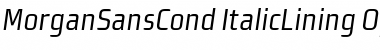 Download MorganSansCond ItalicLining Font