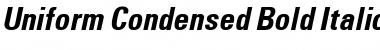 Download Uniform Condensed Bold Italic Font