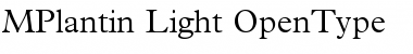 Download Plantin Light Font Title Preview