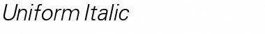 Download Uniform Italic Font Title Preview
