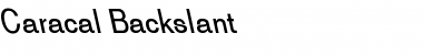 Download Caracal Backslant Normal Font Title Preview