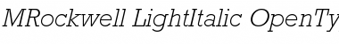 Download Rockwell Light Italic Font