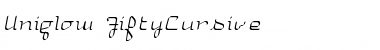 Download Uniglow Regular Font Title Preview