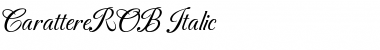Download CarattereROB Italic Font Title Preview