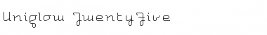 Download Uniglow Regular Font Title Preview