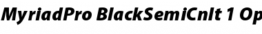 Download Myriad Pro Black SemiCondensed Italic Font Title Preview
