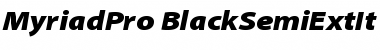 Download Myriad Pro Black SemiExtended Italic Font