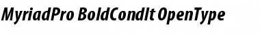 Download Myriad Pro Bold Condensed Italic Font