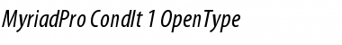 Download Myriad Pro Condensed Italic Font Title Preview