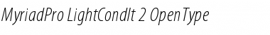 Download Myriad Pro Light Condensed Italic Font Title Preview