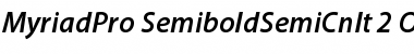 Download Myriad Pro Semibold SemiCondensed Italic Font Title Preview