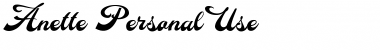 Download Anette Personal Use Regular Font Title Preview