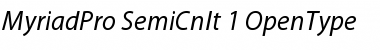 Download Myriad Pro SemiCondensed Italic Font Title Preview
